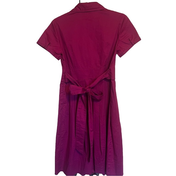 Eliza J Women's 1/2 Button Up Ruffle Bodice Dress Bow in back Size M - Picture 3 of 5